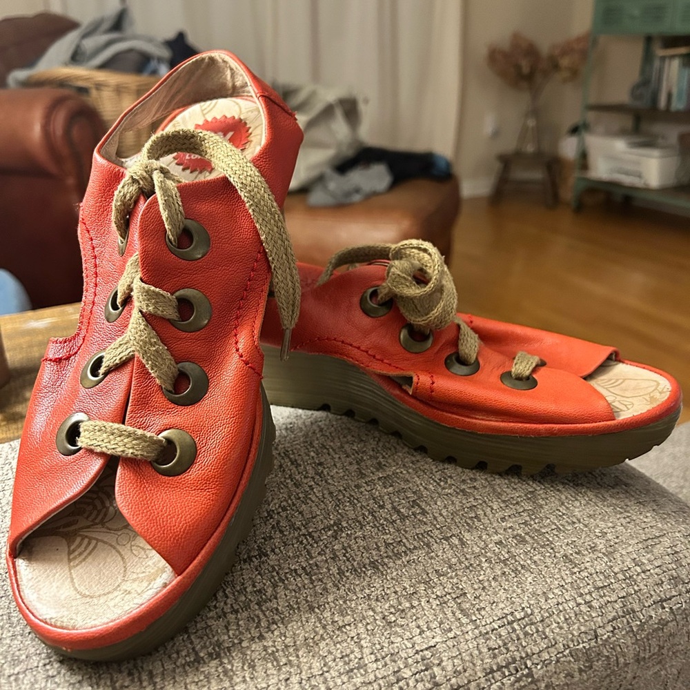 Fly London Red Sandals - Picture 6 of 6